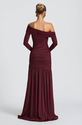 Fioreclo Ettania Maxi Dress in Cherry Lacquer