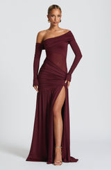 Fioreclo Ettania Maxi Dress in Cherry Lacquer