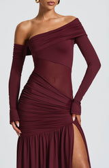 Fioreclo Ettania Maxi Dress in Cherry Lacquer