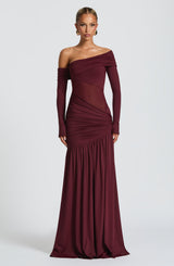 Fioreclo Ettania Maxi Dress in Cherry Lacquer