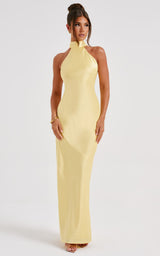Fioreclo Ettara Maxi Dress in Lemon