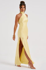Fioreclo Ettara Maxi Dress in Lemon