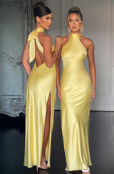 Fioreclo Ettara Maxi Dress in Lemon