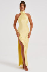Fioreclo Ettara Maxi Dress in Lemon