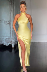Fioreclo Ettara Maxi Dress in Lemon
