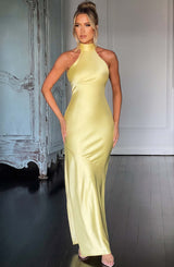 Fioreclo Ettara Maxi Dress in Lemon