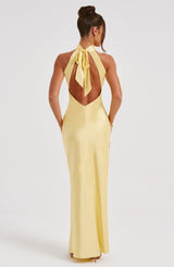Fioreclo Ettara Maxi Dress in Lemon