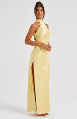 Fioreclo Ettara Maxi Dress in Lemon