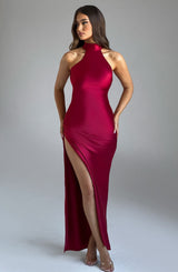 Fioreclo Ettara Maxi Dress in Wine