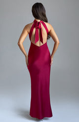 Fioreclo Ettara Maxi Dress in Wine