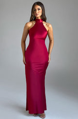 Fioreclo Ettara Maxi Dress in Wine