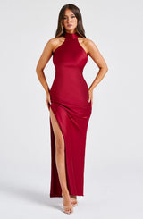 Fioreclo Ettara Maxi Dress in Wine