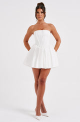 Fioreclo Evienne Mini Dress in Ivory