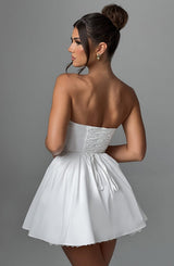Fioreclo Evienne Mini Dress in Ivory