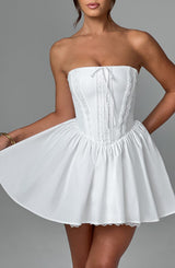 Fioreclo Evienne Mini Dress in Ivory