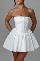 Fioreclo Evienne Mini Dress in Ivory