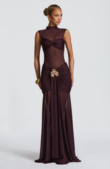 Fioreclo Faelyn Maxi Skirt in Plum