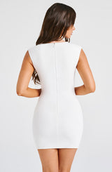 Fioreclo Farida Mini Dress in Ivory