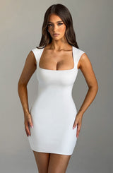 Fioreclo Farida Mini Dress in Ivory