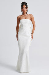 Fioreclo Felisia Maxi Dress in Ivory
