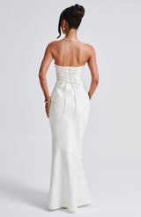 Fioreclo Felisia Maxi Dress in Ivory