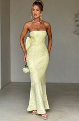 Fioreclo Felisia Maxi Dress in Lemon