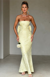 Fioreclo Felisia Maxi Dress in Lemon