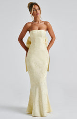 Fioreclo Felisia Maxi Dress in Lemon