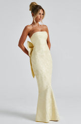 Fioreclo Felisia Maxi Dress in Lemon
