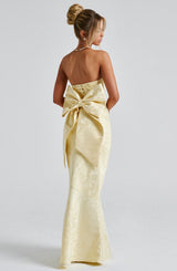 Fioreclo Felisia Maxi Dress in Lemon