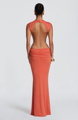 Fioreclo Fenwyn Maxi Dress in Burnt Orange