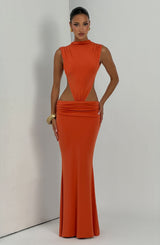 Fioreclo Fenwyn Maxi Dress in Burnt Orange