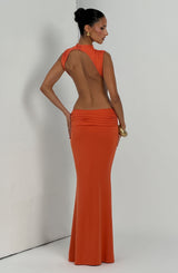Fioreclo Fenwyn Maxi Dress in Burnt Orange