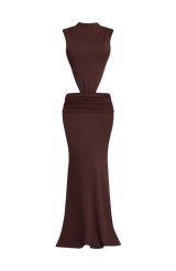 Fioreclo Fenwyn Maxi Dress in Plum Brown
