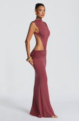 Fioreclo Fenwyn Maxi Dress in Rose Brown