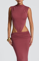 Fioreclo Fenwyn Maxi Dress in Rose Brown