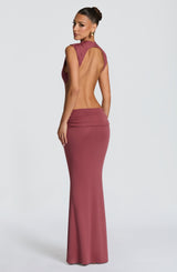 Fioreclo Fenwyn Maxi Dress in Rose Brown