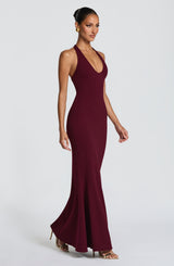 Fioreclo Fernya Maxi Dress in Cherry Lacquer