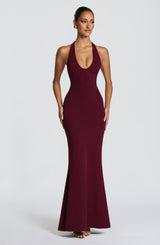 Fioreclo Fernya Maxi Dress in Cherry Lacquer