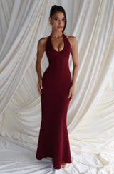 Fioreclo Fernya Maxi Dress in Cherry Lacquer