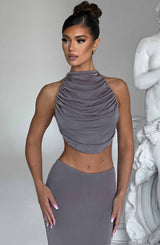 Fioreclo Fifianne Top in Charcoal