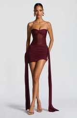 Fioreclo Fionella Mini Dress in Cherry Lacquer
