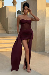 Fioreclo Fionella Mini Dress in Cherry Lacquer