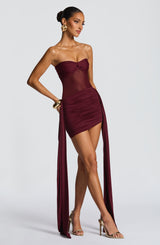 Fioreclo Fionella Mini Dress in Cherry Lacquer