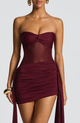 Fioreclo Fionella Mini Dress in Cherry Lacquer
