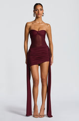 Fioreclo Fionella Mini Dress in Cherry Lacquer