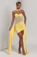 Fioreclo Fionella Mini Dress in Lemon