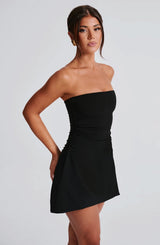 Fioreclo Fleurette Mini Dress in Black
