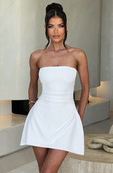 Fioreclo Fleurette Mini Dress in Ivory
