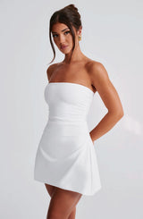 Fioreclo Fleurette Mini Dress in Ivory